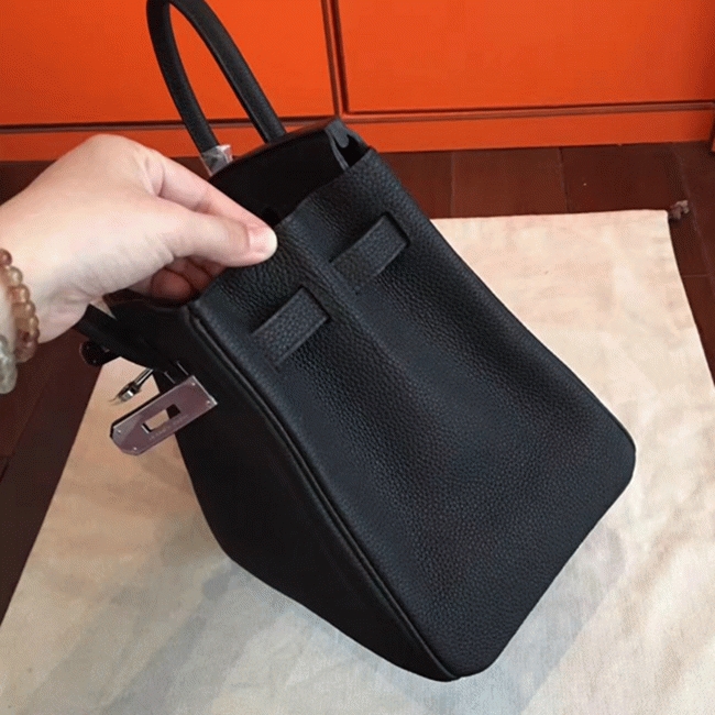 Black Replica H**me5 Birkin 40cm Oversized Handbag