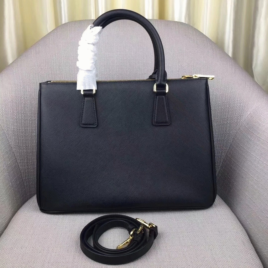 Black Pra*a Galleria Tote Replica – Large Size
