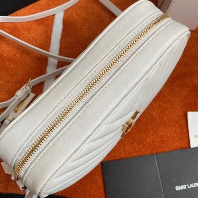 Fake Sa1nt Lau*nt Lou Camera Bag White