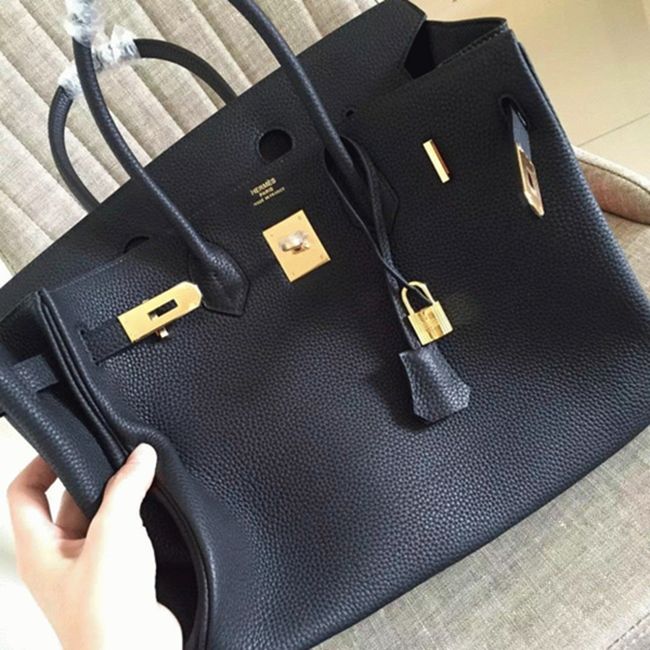 Classic Black H**me5 Birkin 30cm Replica Handbag