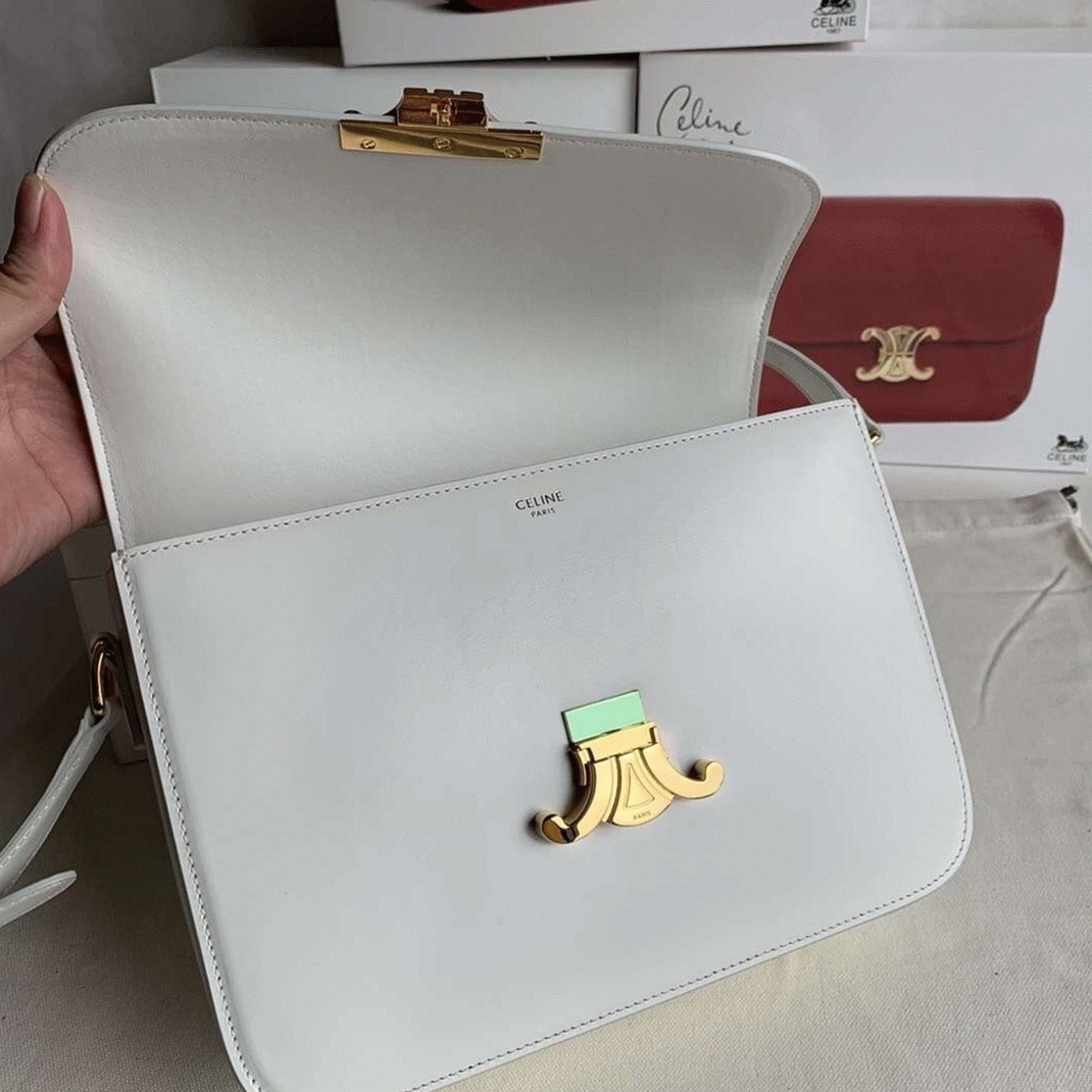 Top Quality Replica Ce1i*e Triomphe Large Bag In White