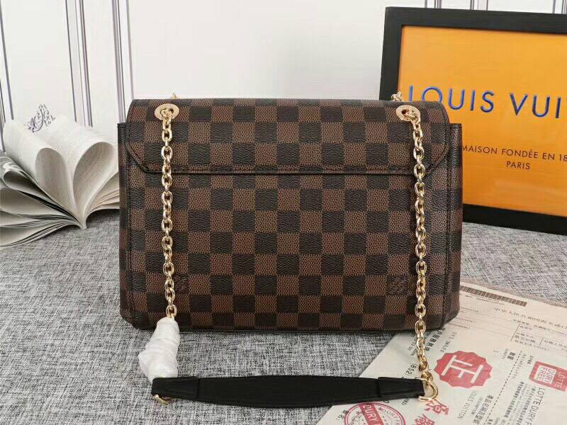 L0vis Vvtt0n Damier Ebene Canvas Vavin PM Bag In Cream