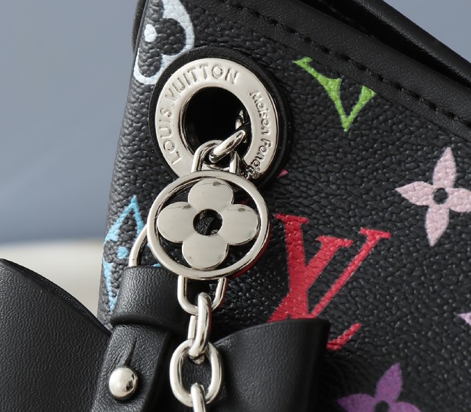 LV X TM Multicolored CarryAll BB In Black