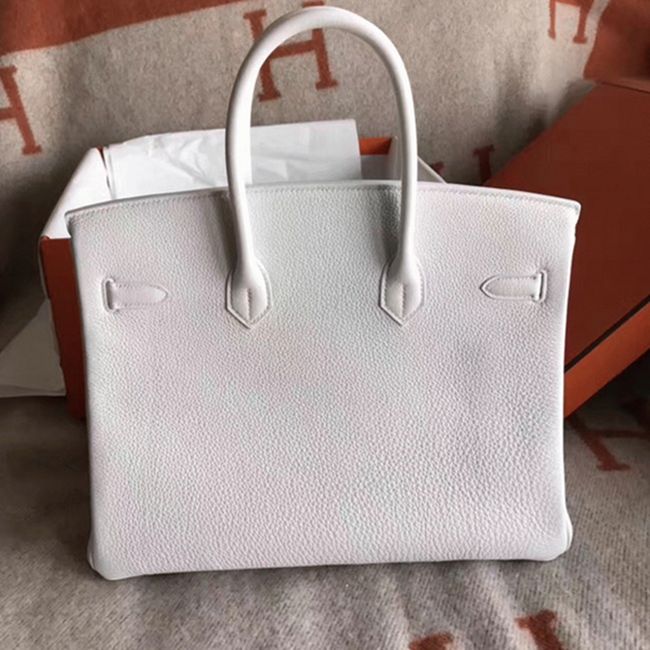 High Quality White H**me5 Birkin 30cm Replica Purse