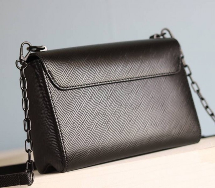 L0vis Vvtt0n Epi Leather Twist MM Bag With Black Vibrant Pink Twist Lock