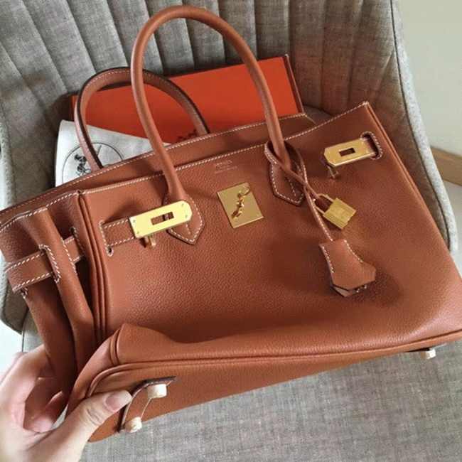 Gold-Tone Replica H**me5 Birkin 35CM Designer-Inspired Tote