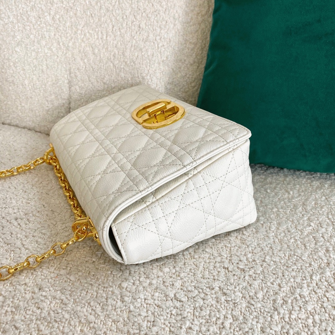 D10r Caro Medium Bag Replica in White