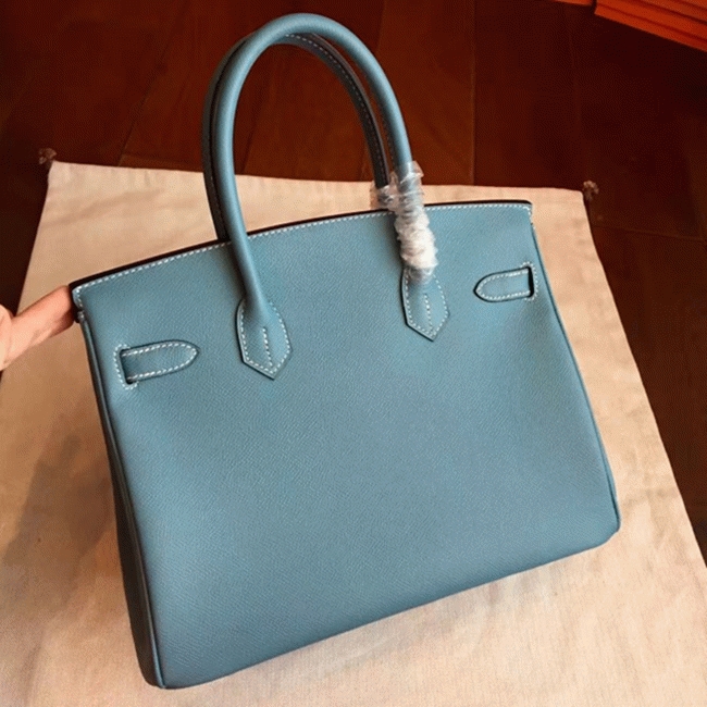 Blue Jean Imitation Luxury H**me5 Birkin 35cm Handbag