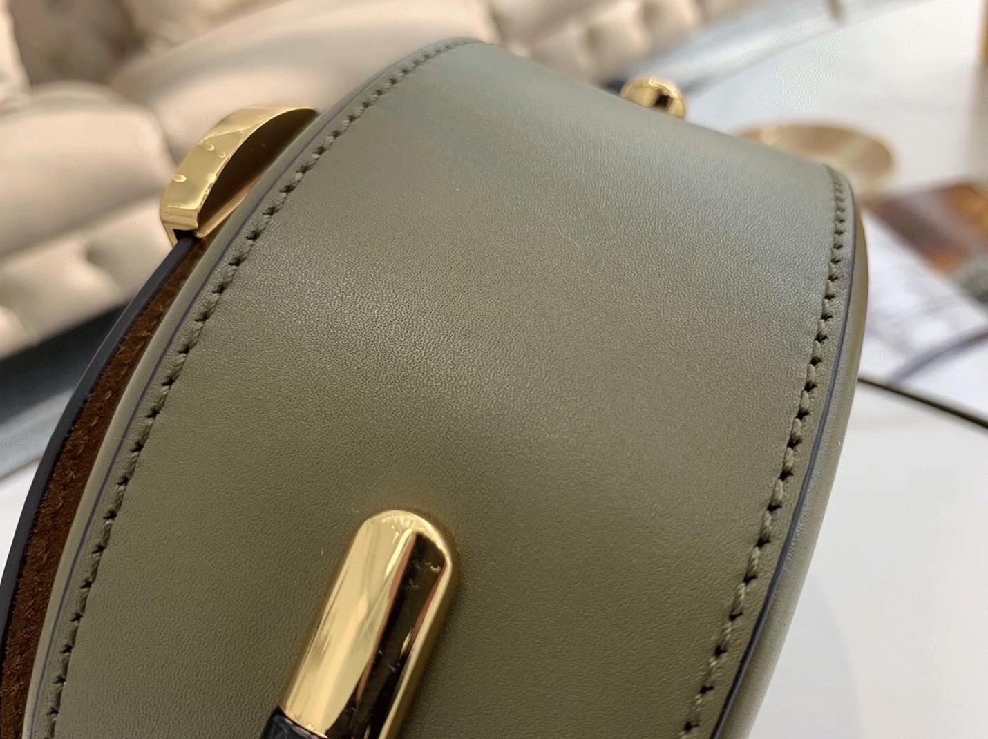 Top Quality Knockoff F**di Moonlight Saddle Bag In Green Calfskin