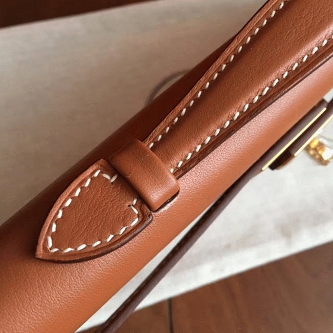 Gold Swift Knockoff H**me5 Kelly Cut Clutch Sophisticated Clutch