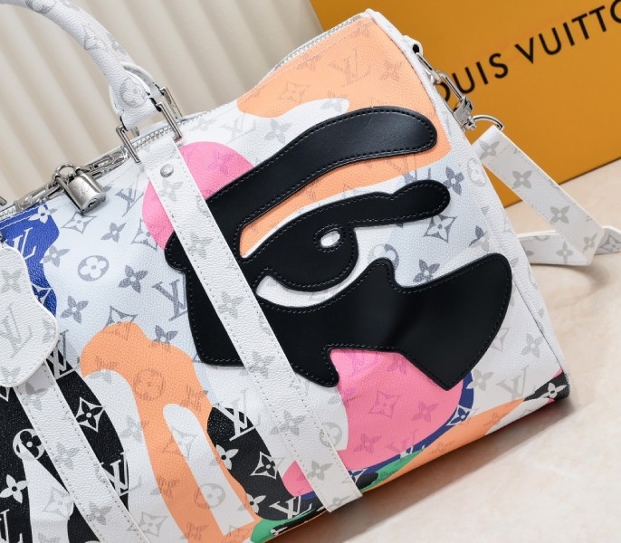 LV J Hope X Keepall Bandoulière 45 Multicolor In Two Eyes Patches