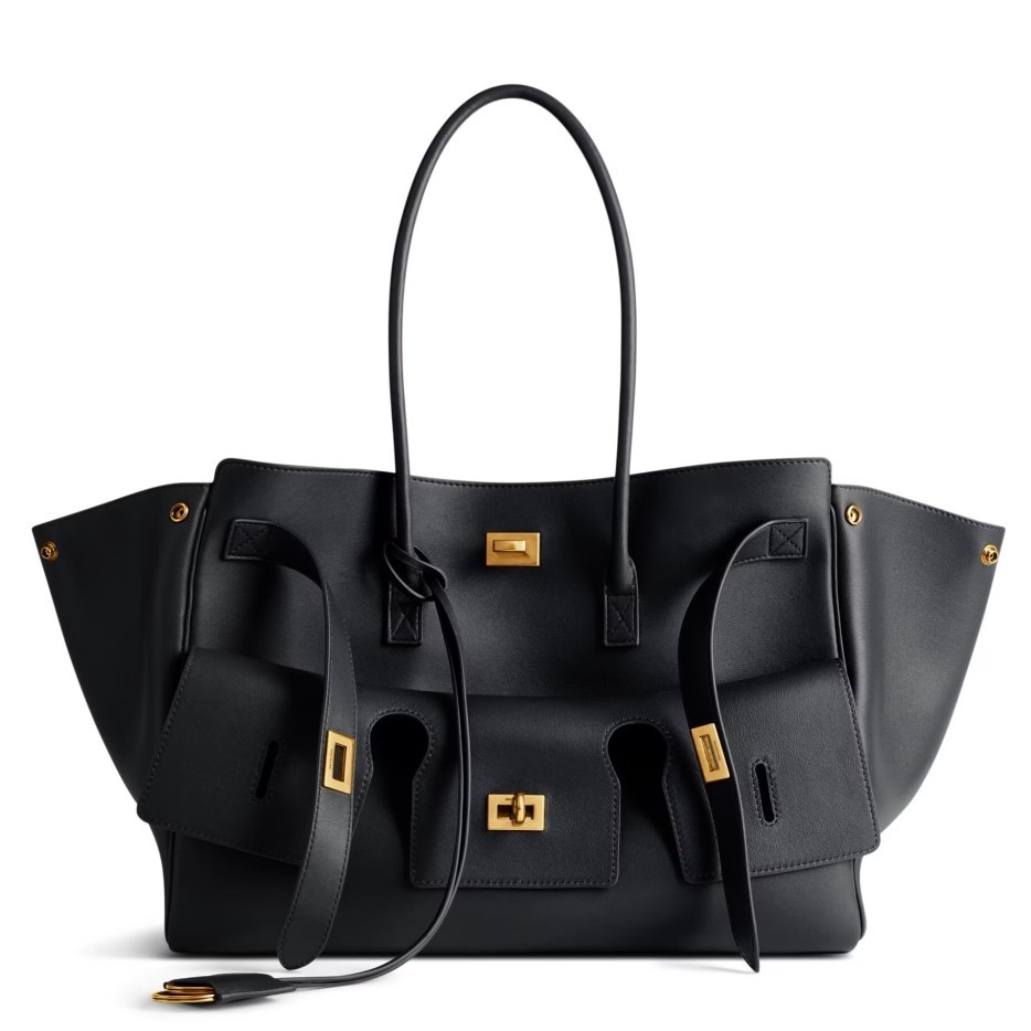 Knockoff Ba1en*iaga Bel Air Carry All Medium Bag Black Calfskin