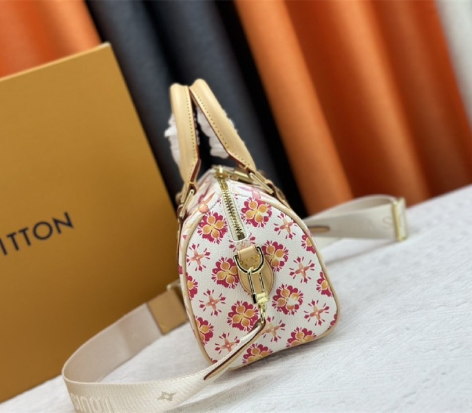 L0vis Vvtt0n LV By The Pool Monogram Tiles Canvas Speedy Bandouliere 20 Bag In Coral