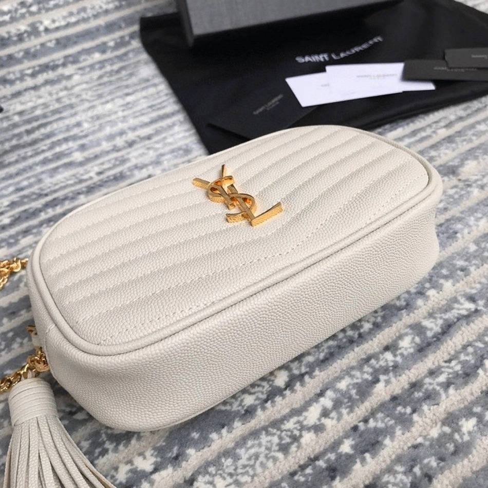 Fake Sa1nt Lau*nt Lou Mini Bag White