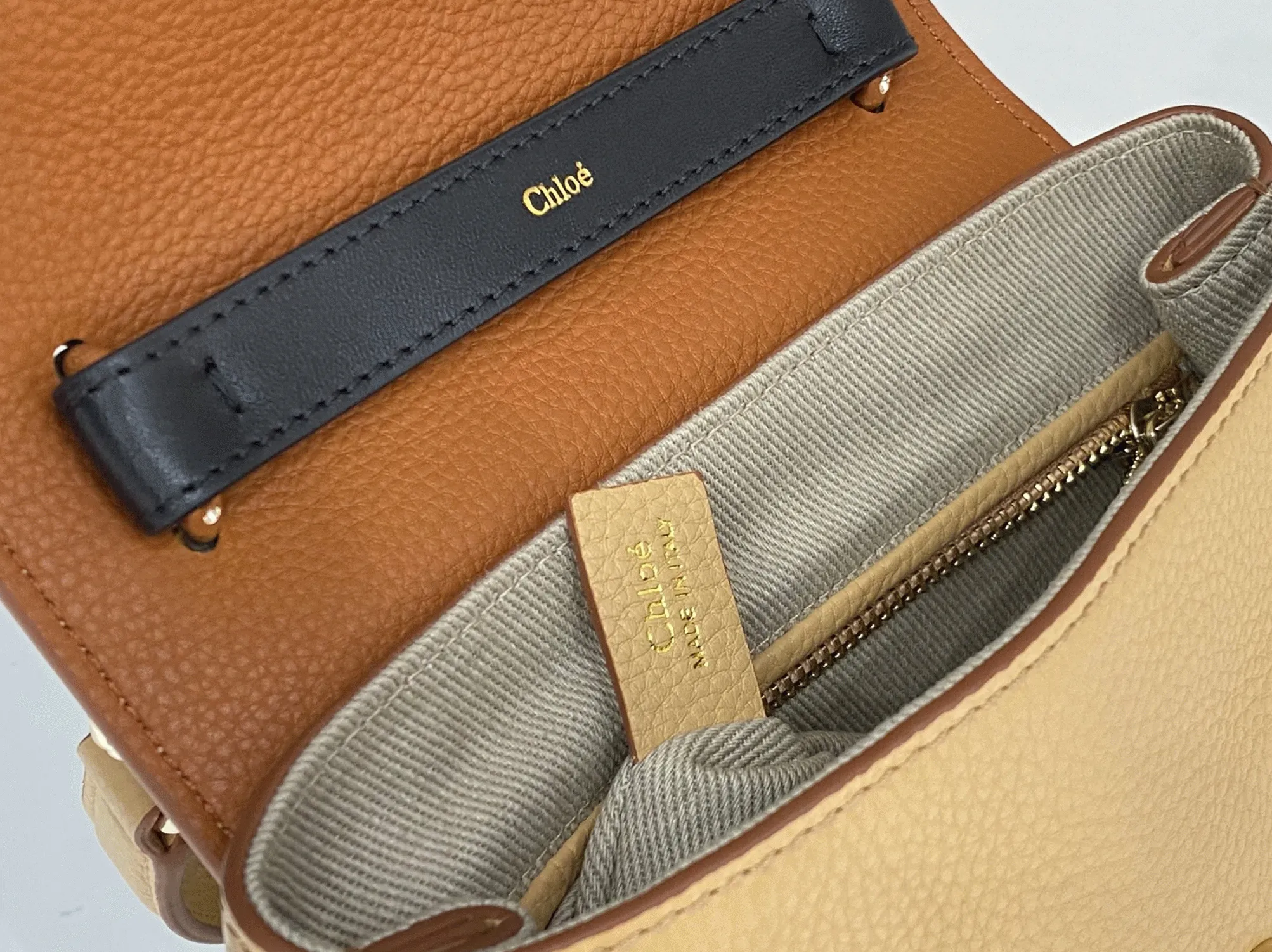 top quality replica Ch10e penelope small shoulder bag in beige grained calfskin