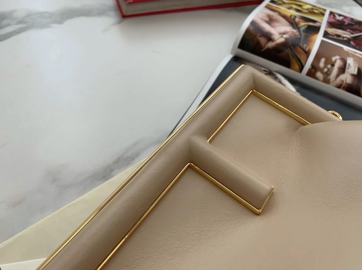 Top Quality Knockoff F**di First Small Bag In Beige