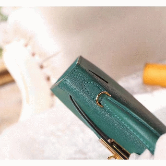 Malachite Chevre Replica Luxury H**me5 Kelly 20cm Bag