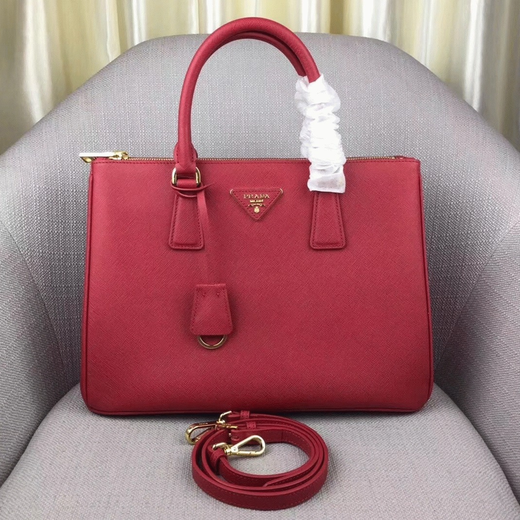 Red Pra*a Galleria Large Bag Best Replica