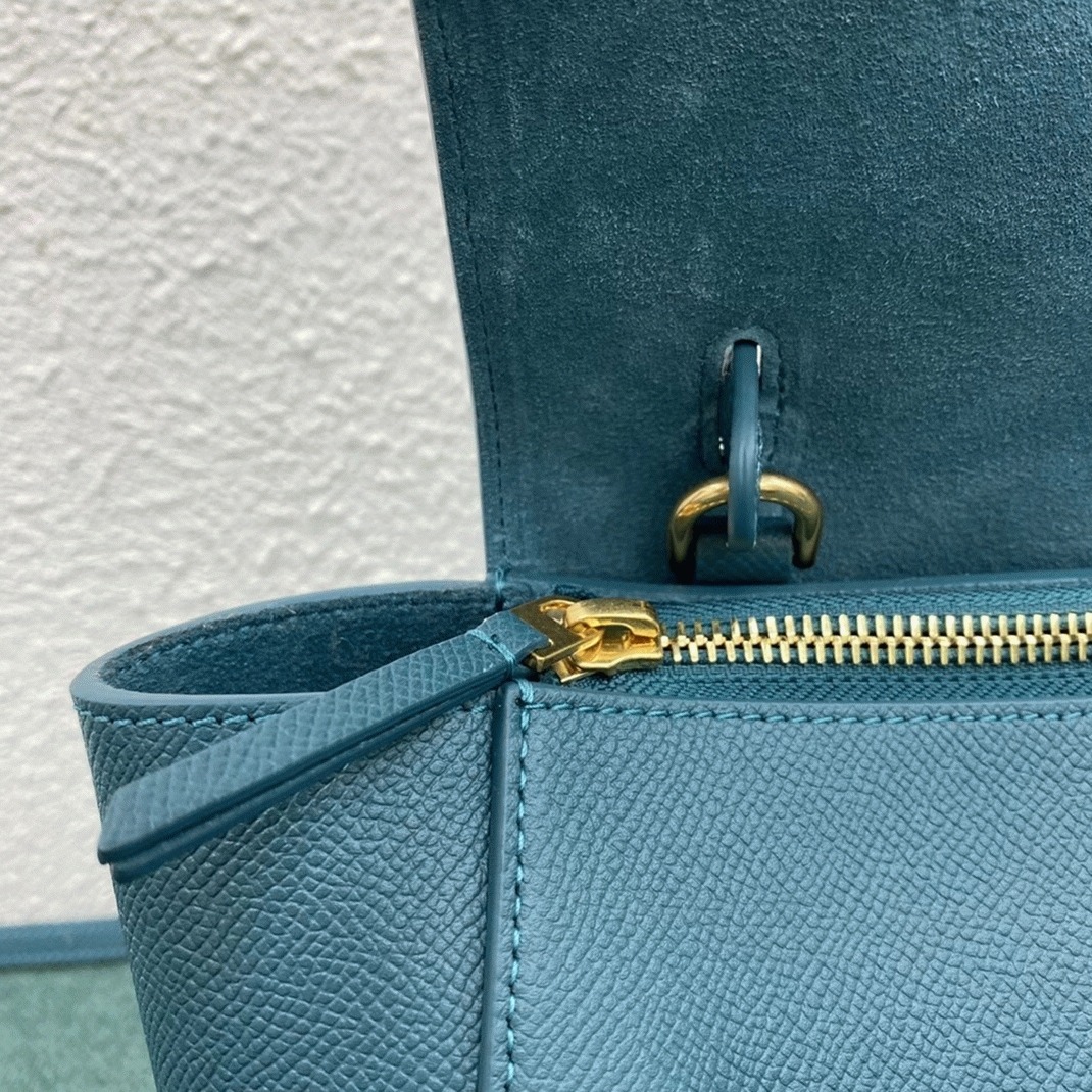 Ce1i*e Belt Nano Bag Imitation in Prussian Blue