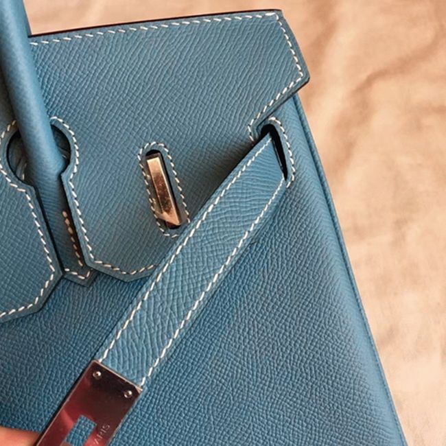 Blue Jean H**me5 Birkin 30cm Imitation Handbag