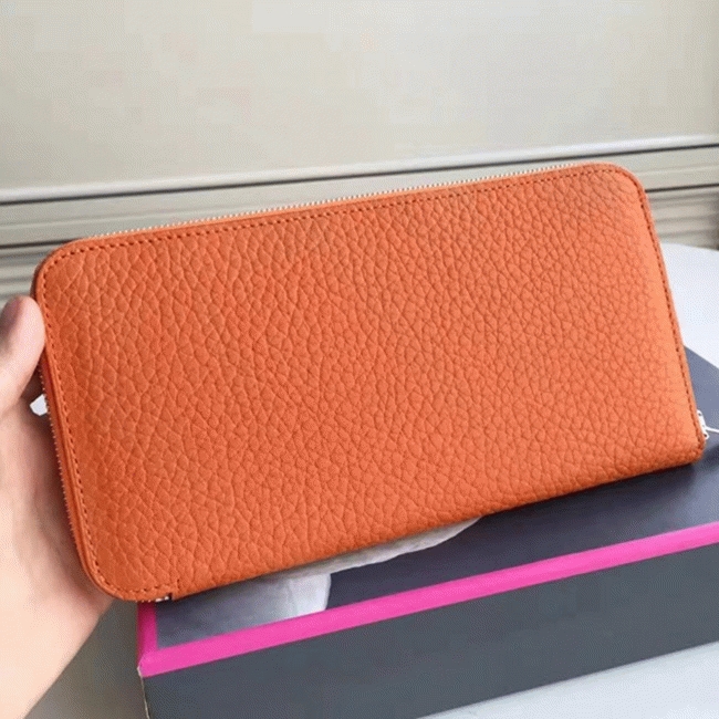 Orange 1:1 Replica H**me5 Wallet Azap Zipped