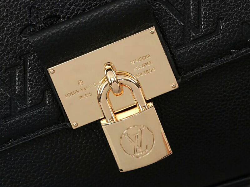 L0vis Vvtt0n Monogram Empreinte Marignan Bag In Black