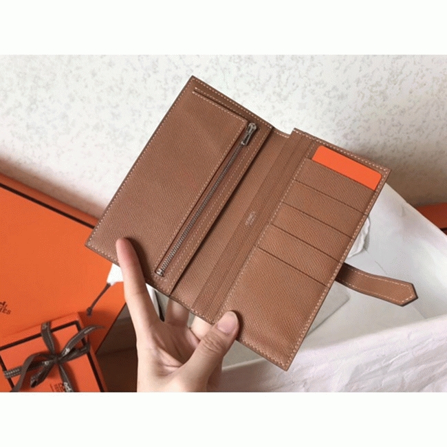 Taupe Brown Luxury Replica 1:1 H**me5 Bearn Wallet