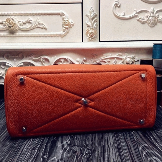 Orange Fake H**me5 Victoria II 35cm Bag