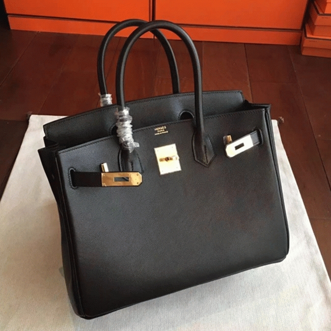 Black Imitation Designer H**me5 Birkin 35cm Purse