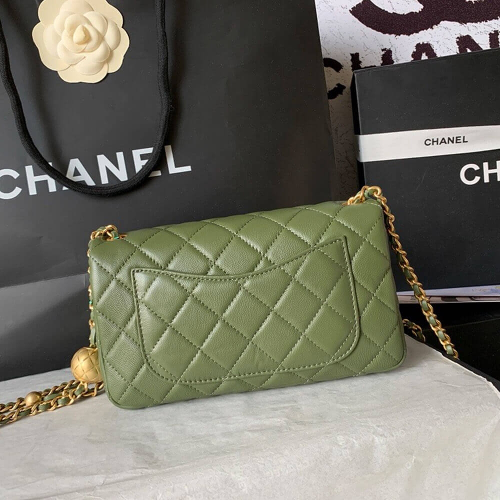 Ch**el Pearl Crush Mini Rectangular Flap