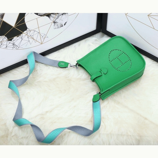 Bamboo Color Fake Luxury H**me5 Evelyne II TPM Compact Crossbody