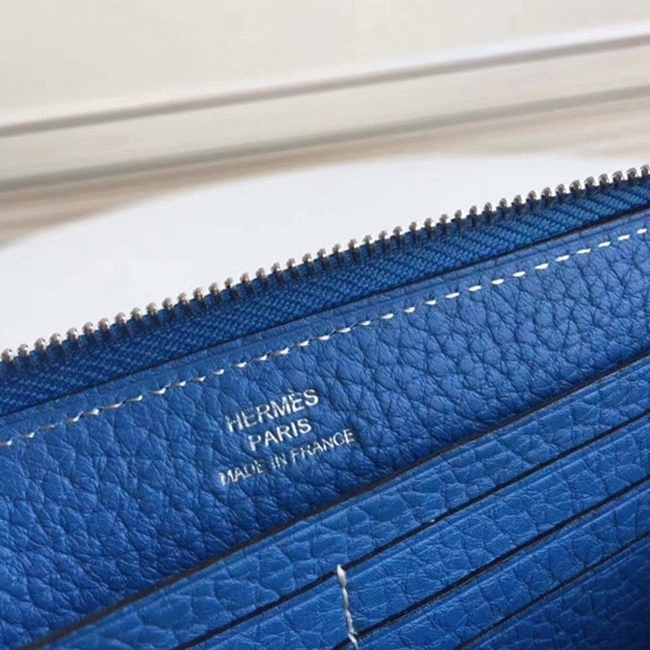 Blue Best Replica H**me5 Wallet Azap Zipped
