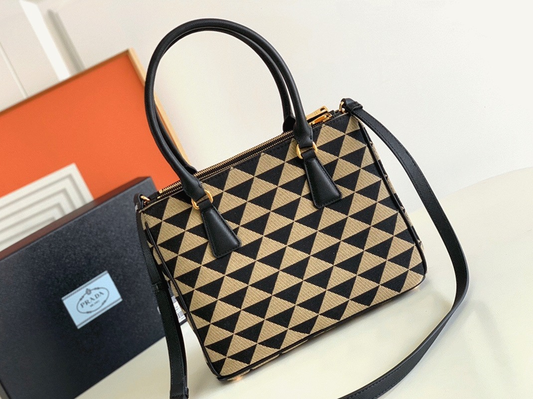Pra*a Galleria Small Bag Replica in Jacquard Fabric