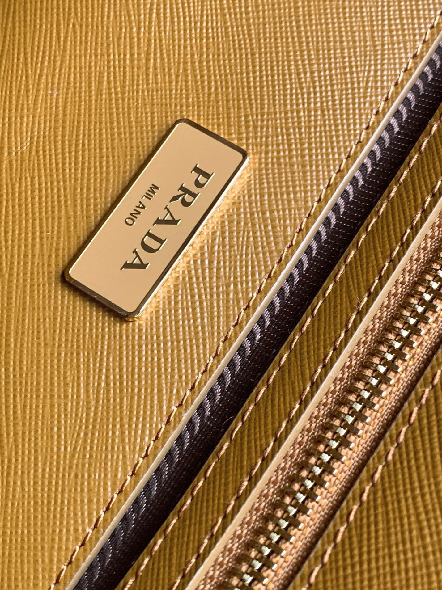 Brown Pra*a Galleria Large Bag Knockoff