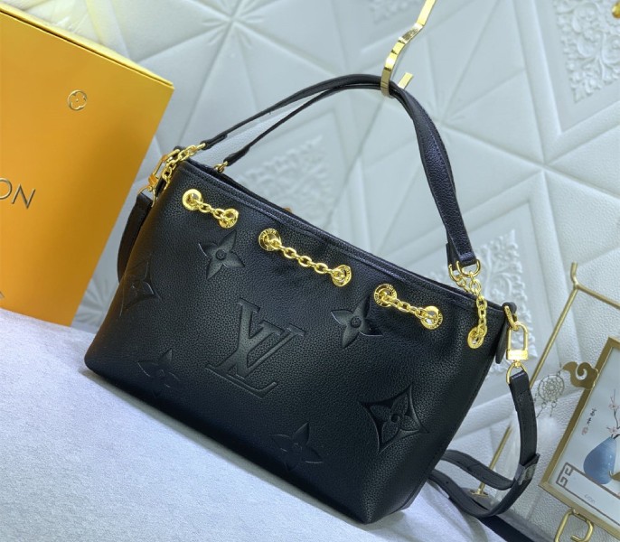 L0vis Vvtt0n Monogram Empreinte Leather Bundle Bag In Black
