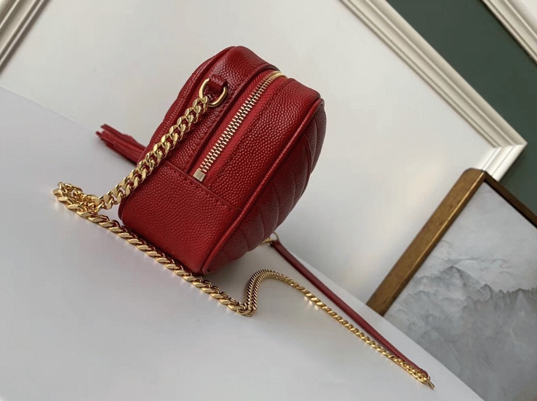 Fake Sa1nt Lau*nt Lou Mini Bag Red