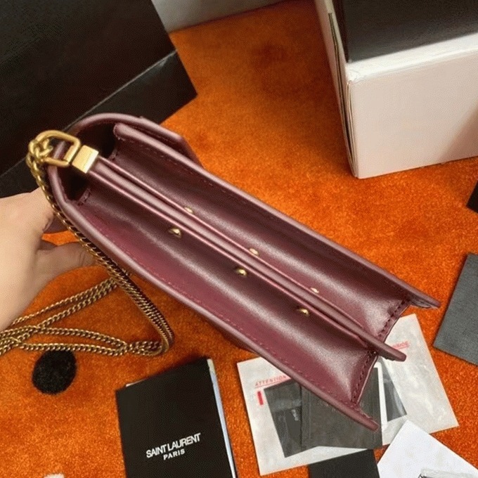 Fake Sa1nt Lau*nt Cassandra Medium Chain Bag Bordeaux