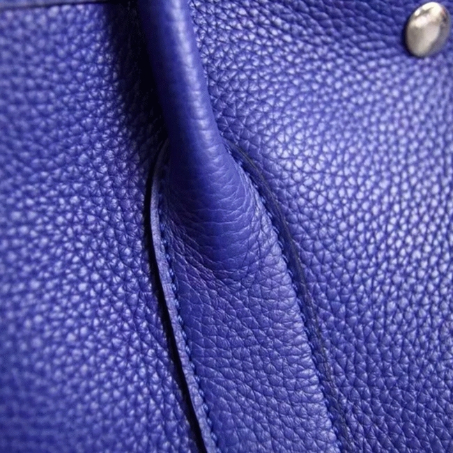 Electric Blue Replica H**me5 Garden Party 30cm Tote Handbag
