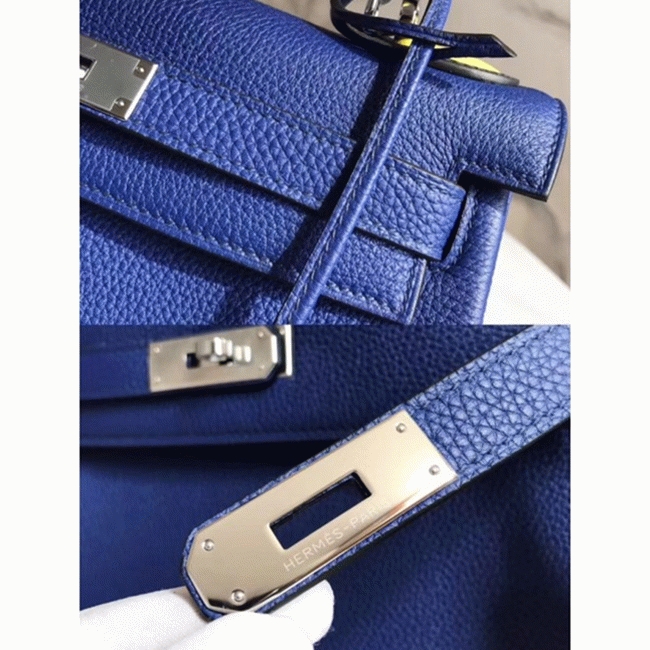 Blue with Zigzag Handle Replica H**me5 Kelly 28cm Special Design