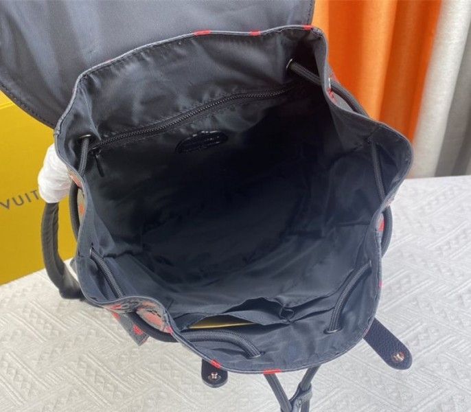 L0vis Vvtt0n X YK Christopher Backpack In Red Infinity Dots