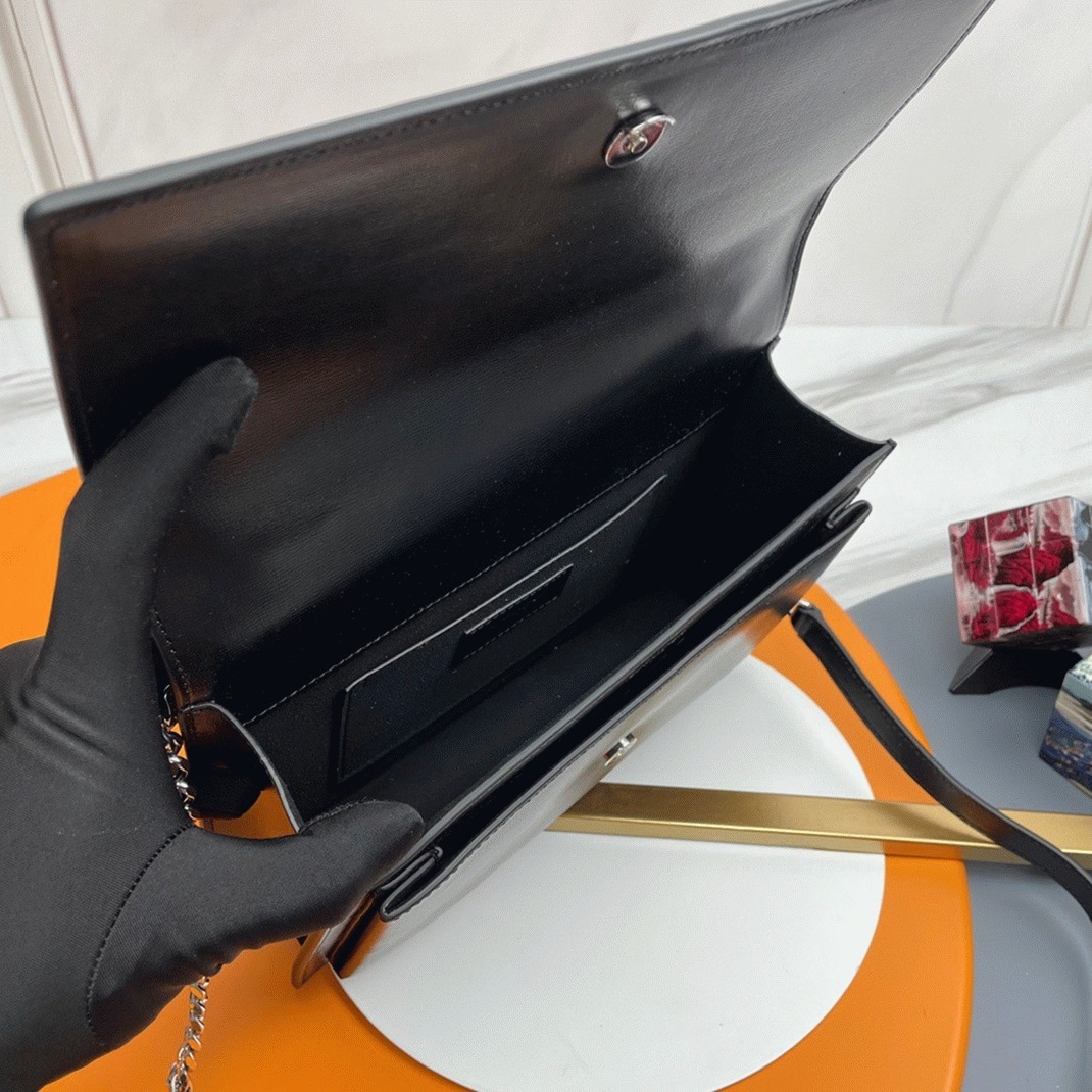 Knockoff Sa1nt Lau*nt Sunset Medium Top Handle Bag Noir Calfskin