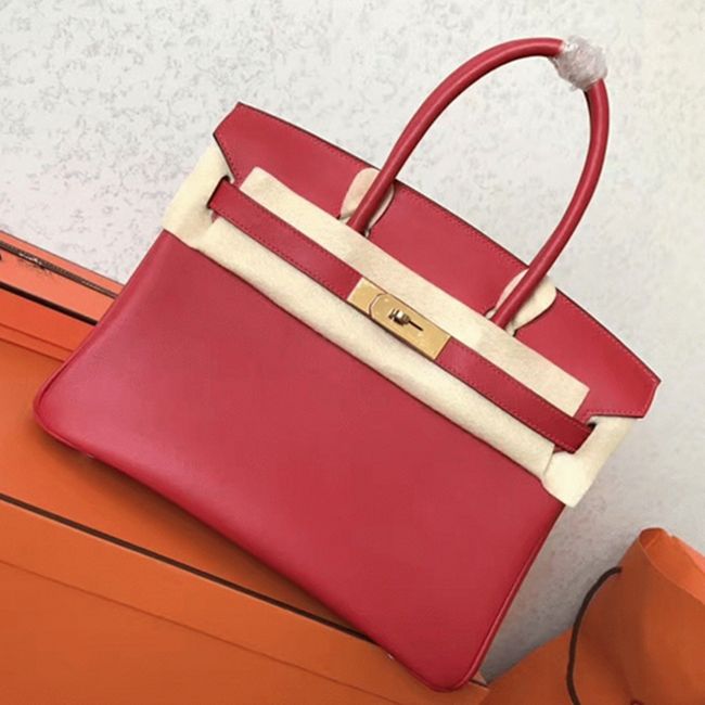 Red Luxury Knockoff H**me5 Birkin 30cm Purse