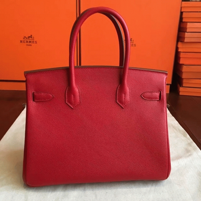 preM1vm quality red fake h**me5 birkin 35cm handbag