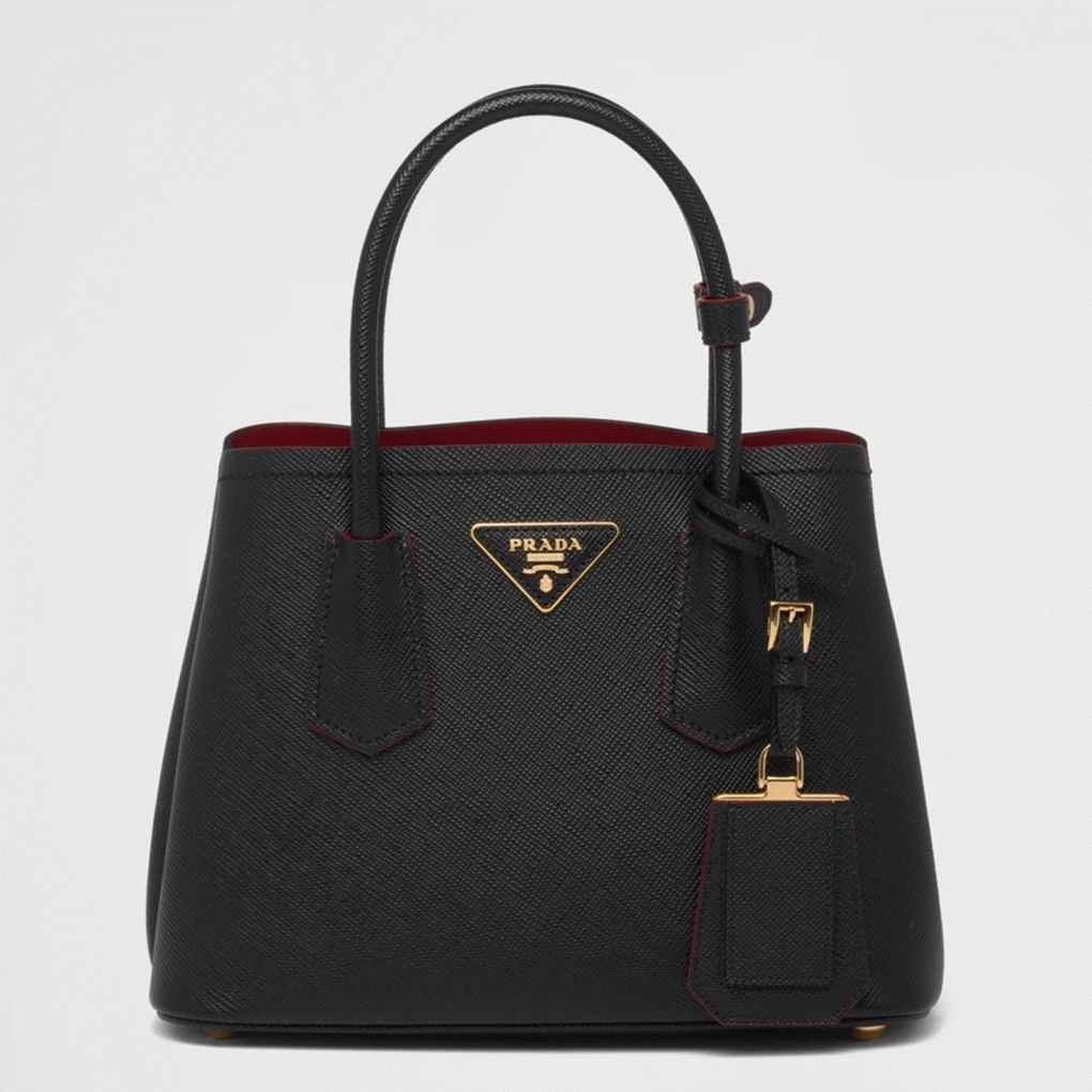 Black Pra*a Double Mini Bag Replica