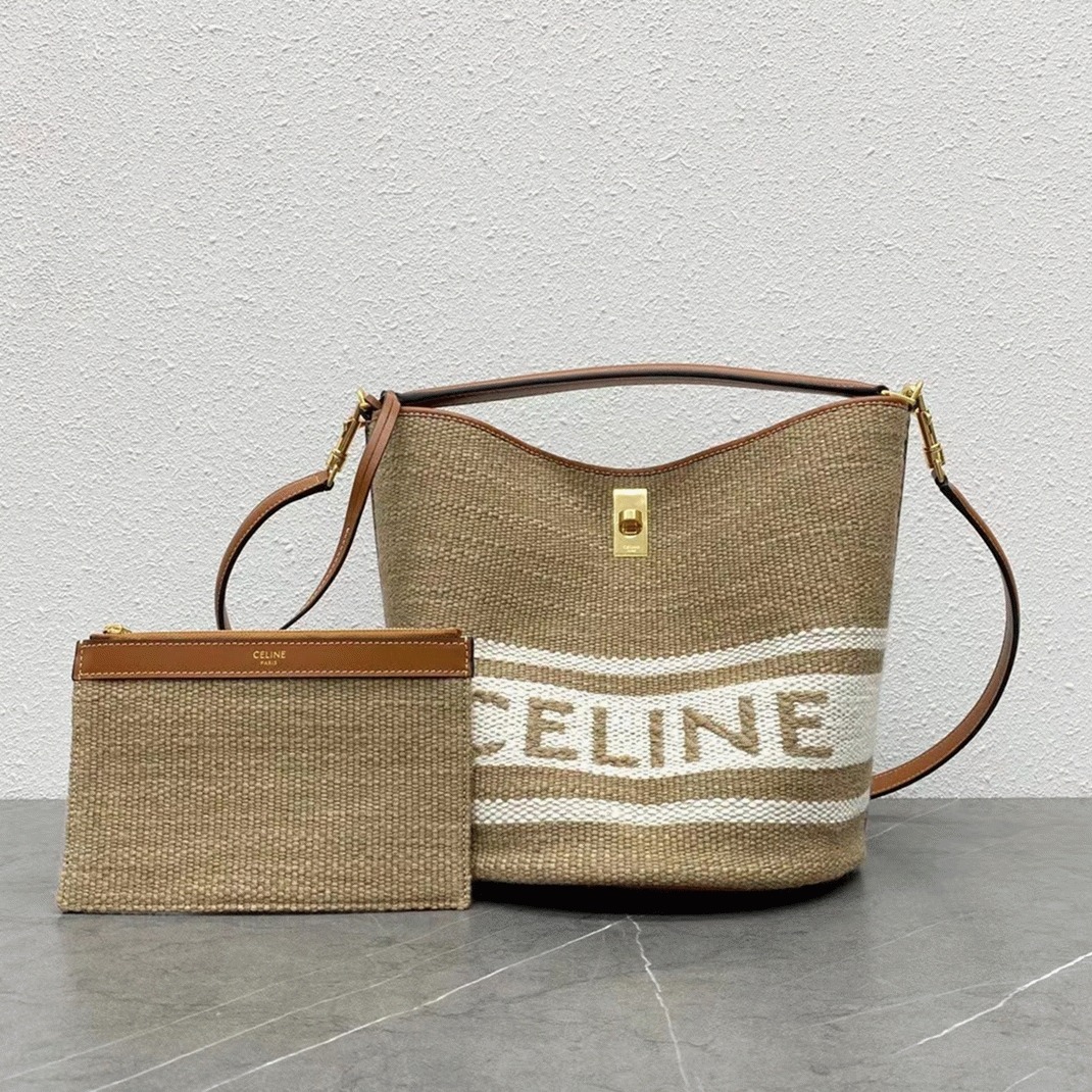 Top Quality Fake Ce1i*e Bucket 16 Bag In Textile with Ce1i*e Logo