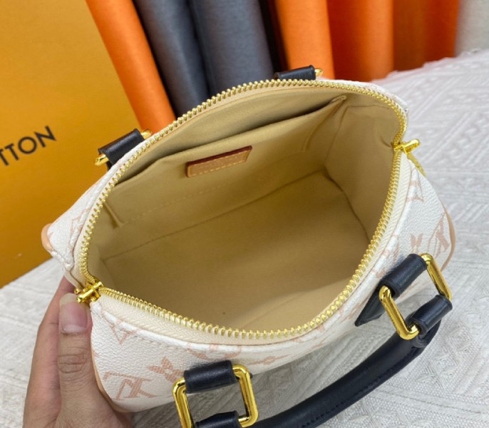 L0vis Vvtt0n Monogram Dune Canvas Speedy 20 Handbag With Jacquard Strap