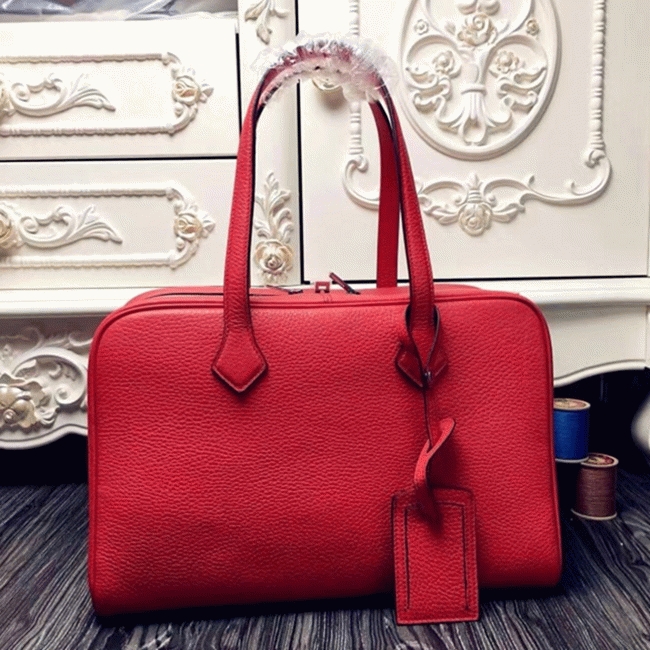 Red Luxury Replica H**me5 Victoria II 35cm Bag