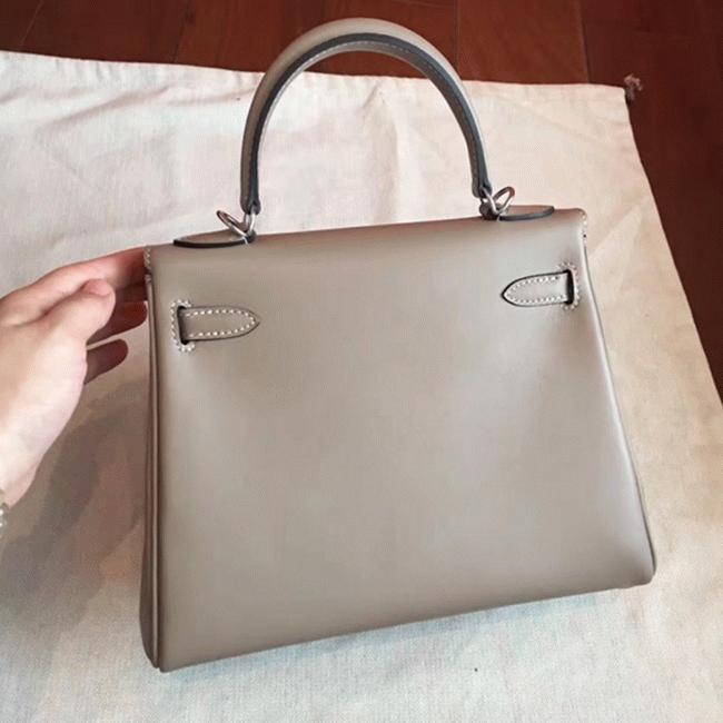 Grey Swift Knockoff H**me5 Retourne Kelly 25cm Luxe Tote