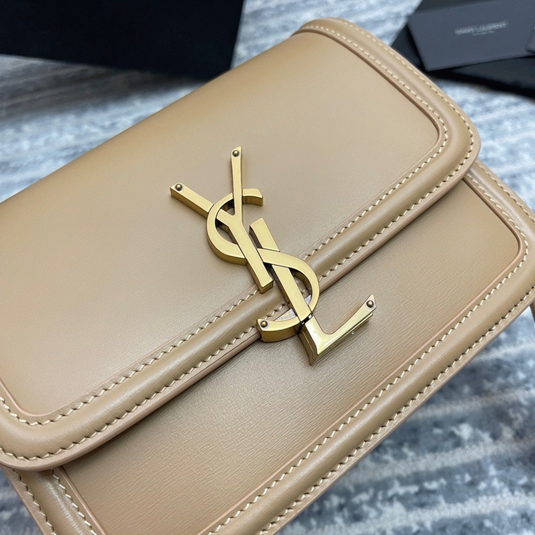 Replica Sa1nt Lau*nt Small Solferino Bag Dark Beige Calfskin