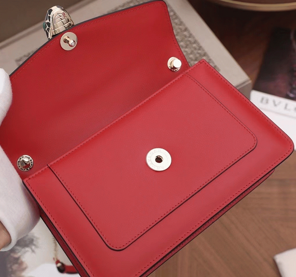 Replica Bv1g*ai Serpenti Forever Small Cross-body Bag Red Calfskin